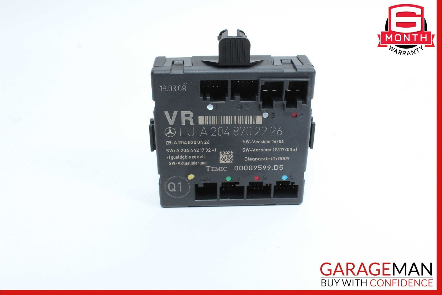 08-18 Mercedes W204 C300 C250 E400 Front Right Side Door Control Module OEM