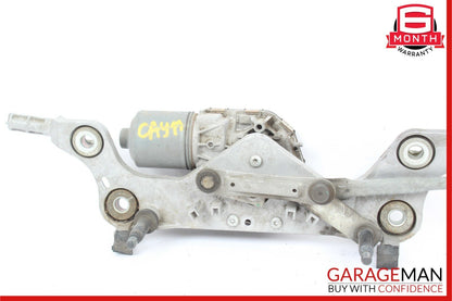 11-17 Porsche Cayenne 958 Front Windshield Wiper Motor Linkage Assembly OEM