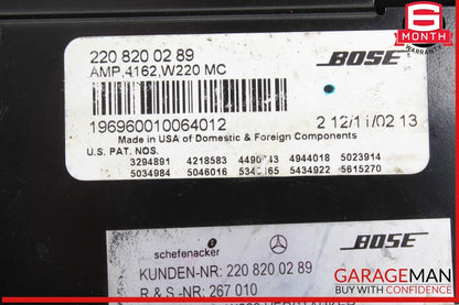 00-03 Mercedes W220 S55 AMG S430 S500 Radio Audio Amplifier AMP 2208200289 OEM
