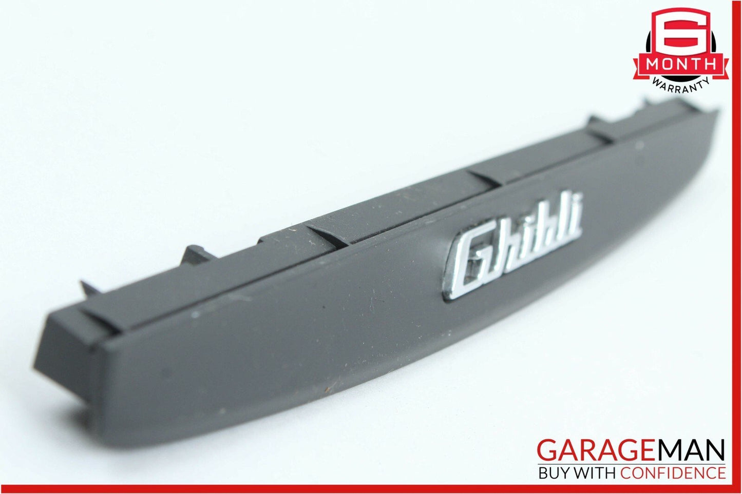 14-17 Maserati Ghibli Center Dash Under Screen Lower Trim Panel Cover Emblem OEM