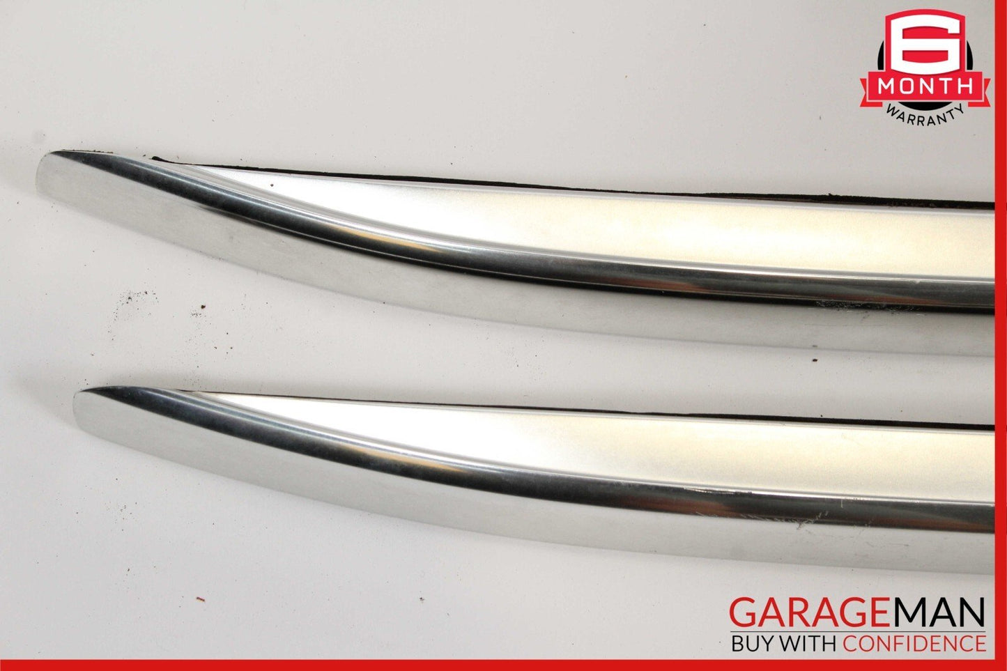 07-15 Audi Q7 Baggage Luggage Roof Rack Rail Top Molding Set Chrome OEM