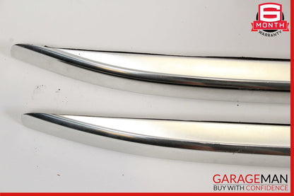 07-15 Audi Q7 Baggage Luggage Roof Rack Rail Top Molding Set Chrome OEM