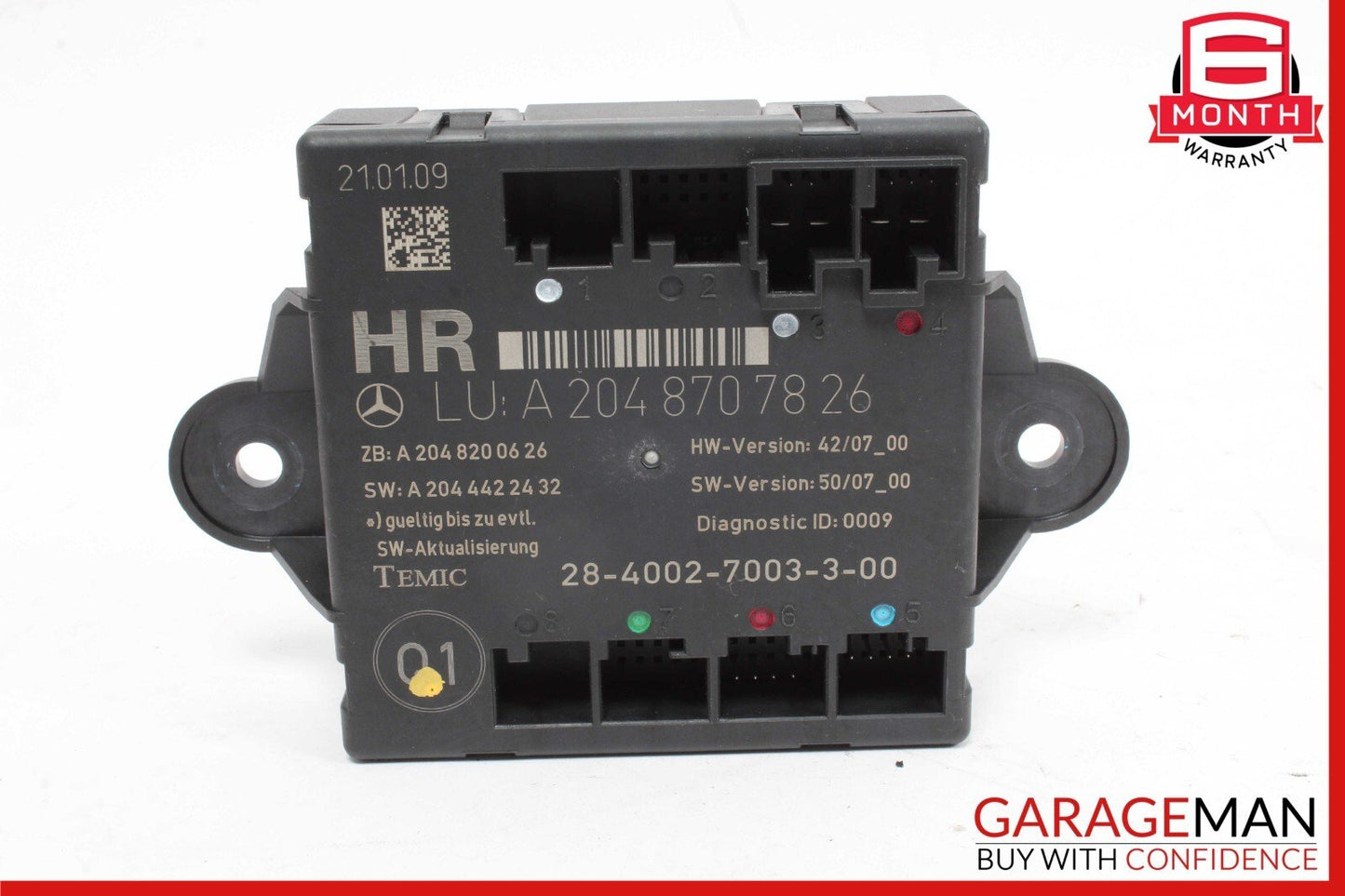08-18 Mercedes W204 C300 C63 AMG Rear Right Side Door Control Module Unit OEM