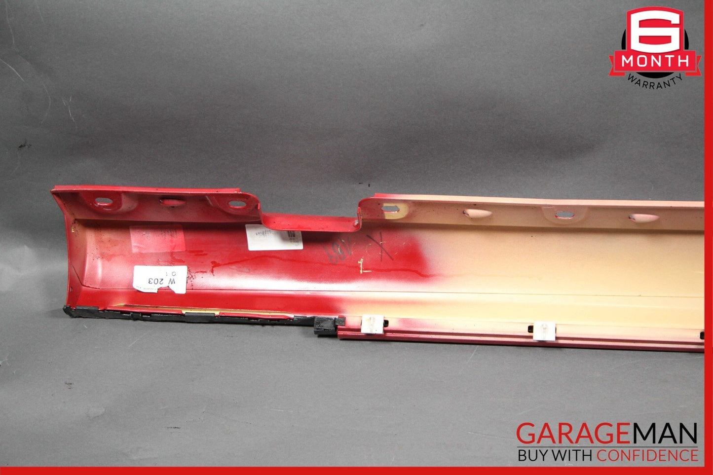 01-07 Mercedes W203 C230 C32 AMG Sport Sedan Left Side Skirt Rocker Panel Red