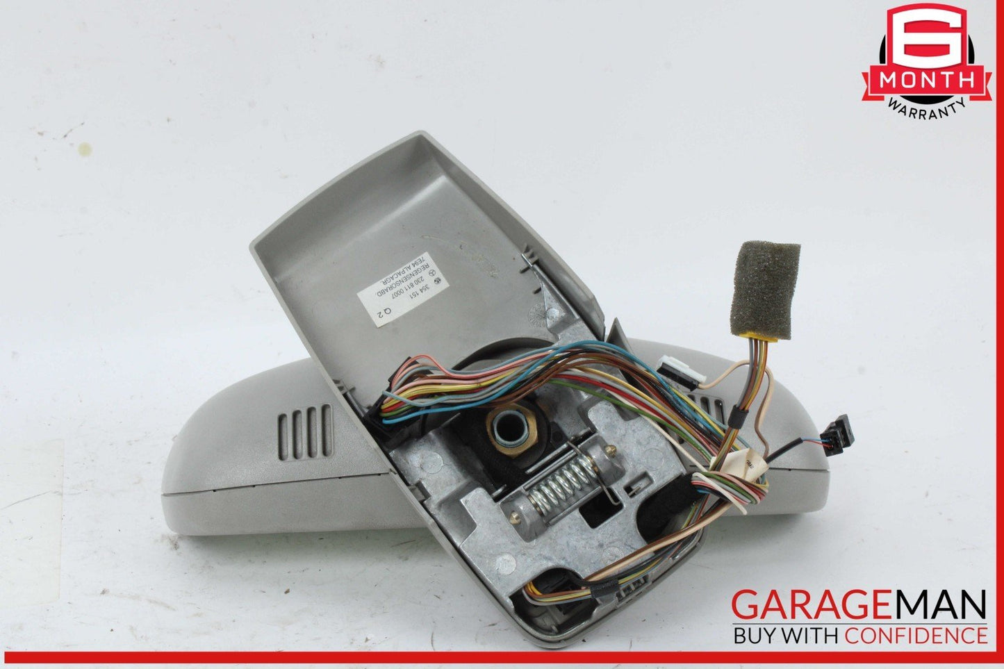 03-06 Mercedes R230 SL500 Interior Front Top Upper Rear View Mirror Gray OEM