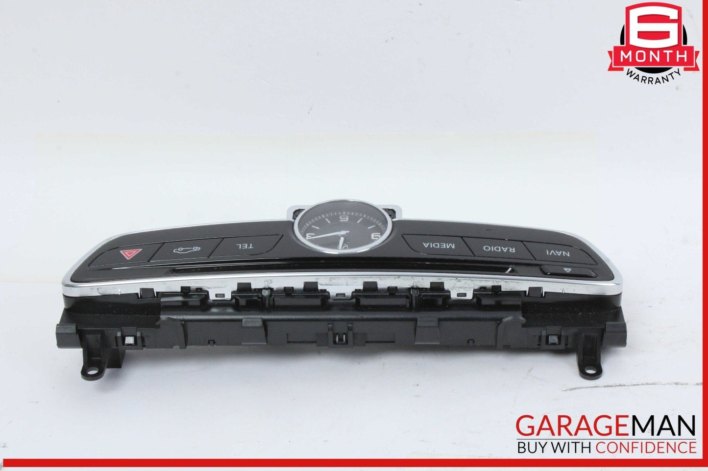 15-18 Mercedes W205 C300 Center Dashboard Hazard Control Switch w/ Clock Assy