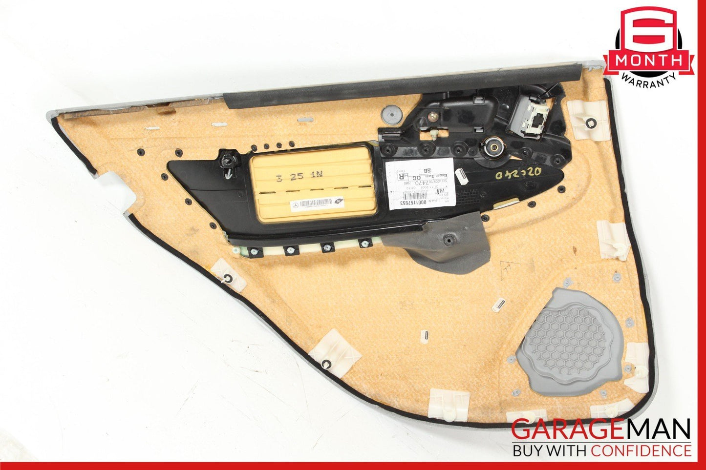 01-04 Mercedes W203 C240 C320 Rear Right Side Interior Door Panel Gray OEM