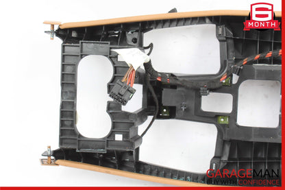 10-15 Porsche Panamera 970 Rear Center Console Trim Compartment Brown OEM
