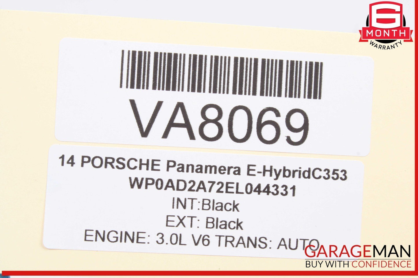 14-16 Porsche Panamera 970 E-Hybrid Trunk Tailgate Rear View Camera OEM
