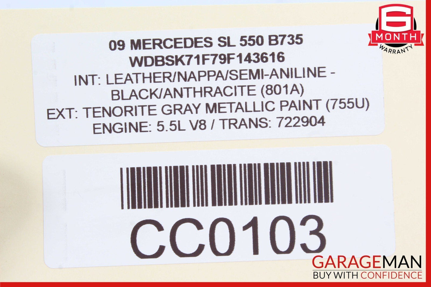 09-12 Mercedes R230 SL550 SL600 SL55 AMG Seat Airscarf Control Module Unit