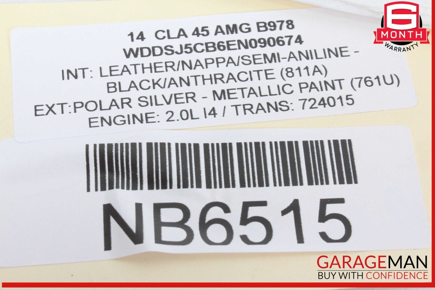 14-18 Mercedes W117 CLA45 AMG CLA250 Rear Left Side Door Window Regulator Motor
