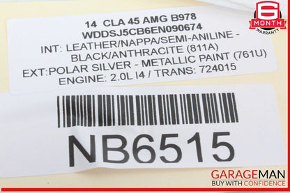 14-18 Mercedes W117 CLA45 AMG CLA250 Rear Left Side Door Window Regulator Motor