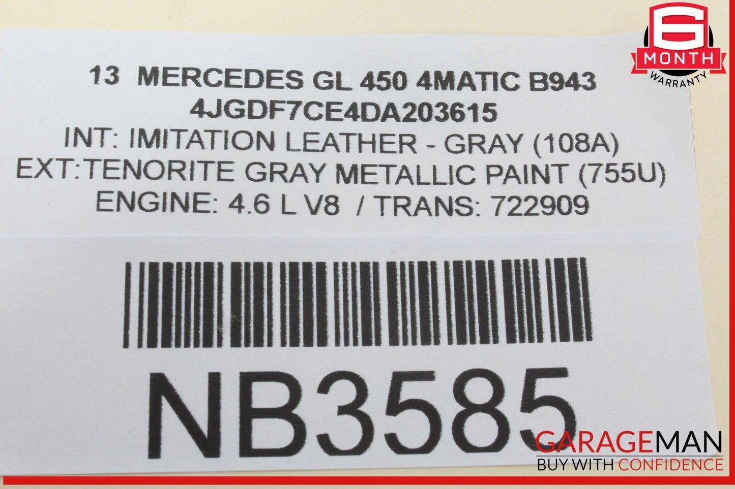 12-19 Mercedes X166 GL450 4MATIC Front Left Side Door Window Regulator Motor