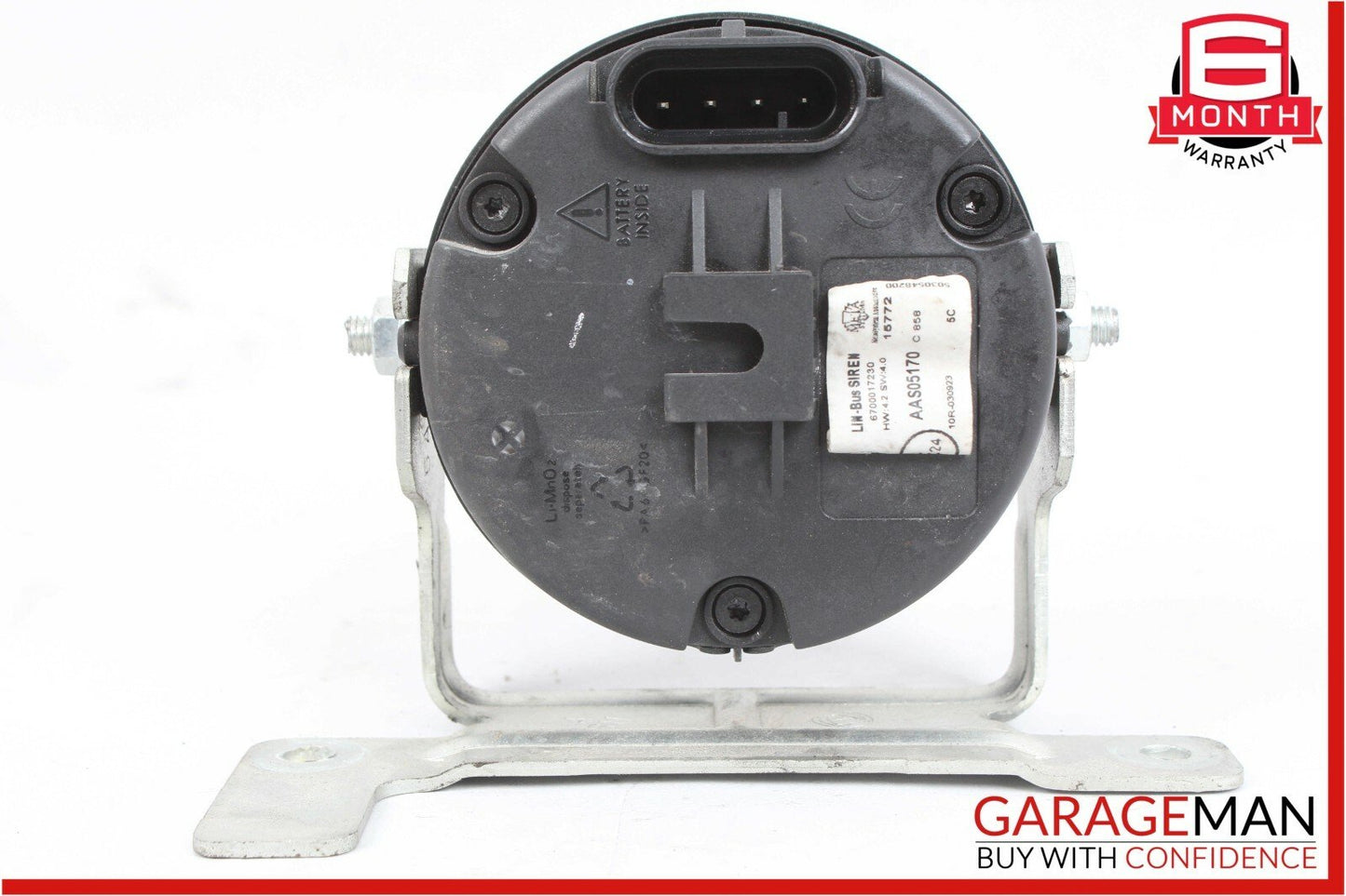14-17 Maserati Ghibli Horn Alarm Siren w/ Mounting Bracket 6700017230 OEM