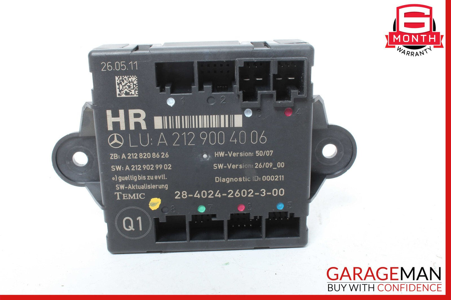 08-18 Mercedes W204 C300 C350 GLK350 Rear Right Side Door Control Module OEM