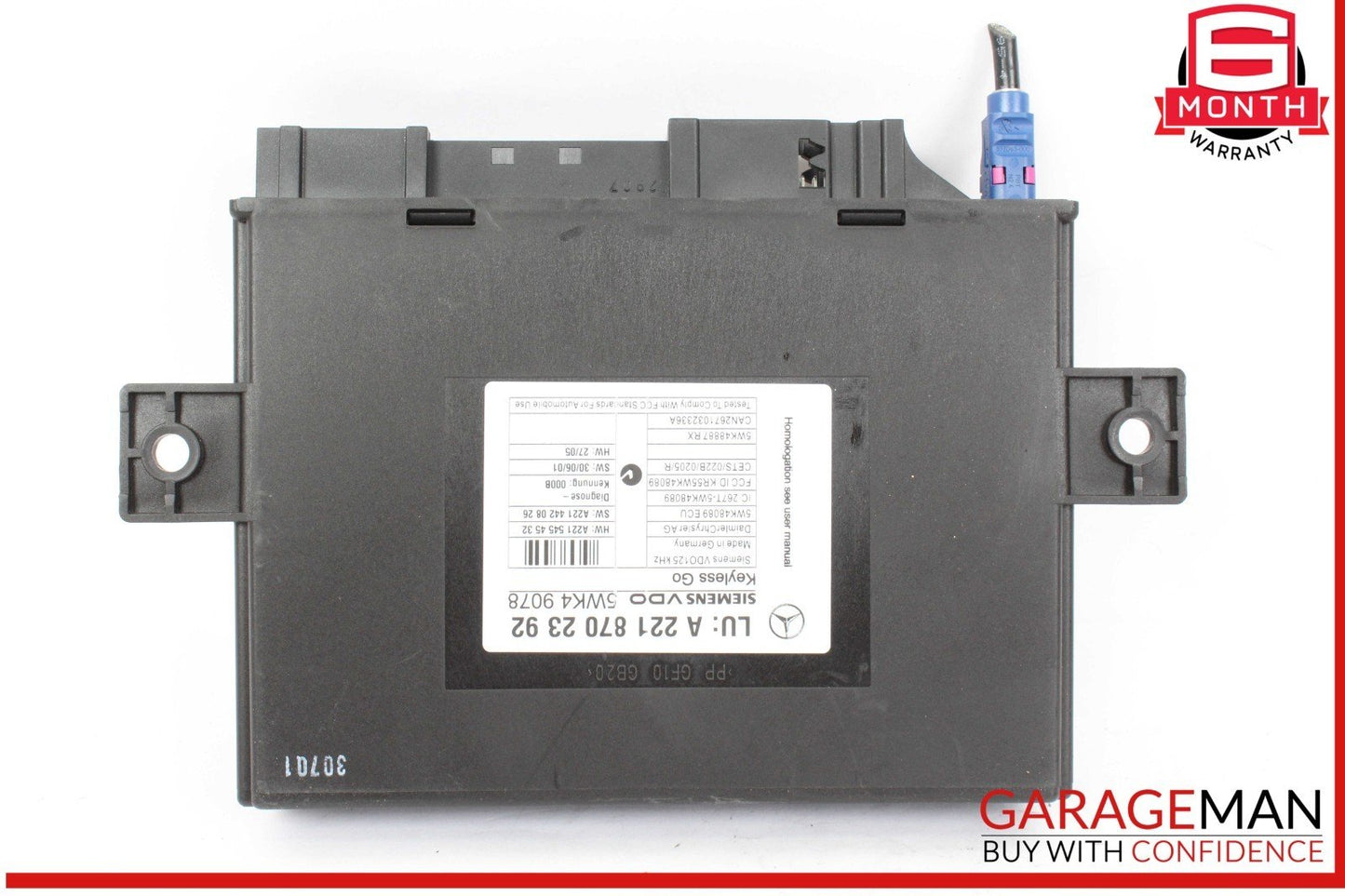07-10 Mercedes W216 CL550 S400 Keyless Go Control Module 2218702392 OEM