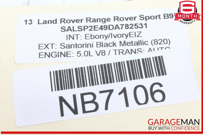 10-13 Land Rover Range Rover Sport Rear Right Passenger Side Bumper Bracket OEM