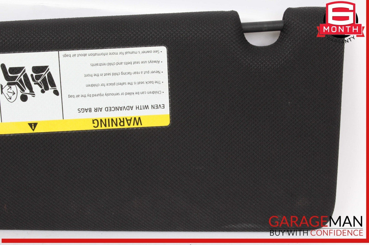 17-20 BMW 530E Front Right Passenger Side Sun Visor Sunvisor Black OEM