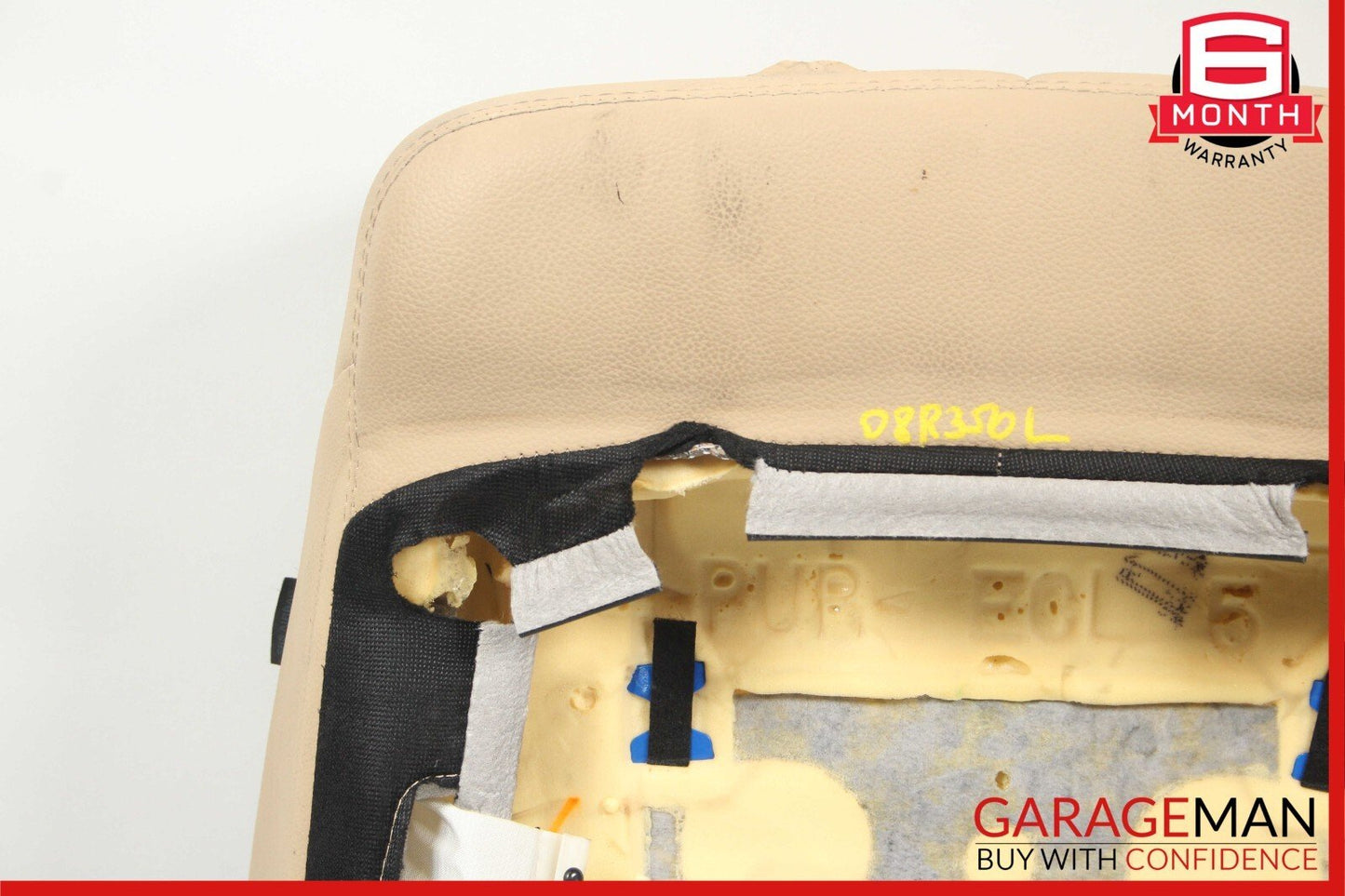 06-10 Mercedes W251 R350 R550 Front Left Top Upper Seat Cushion Leather Brown