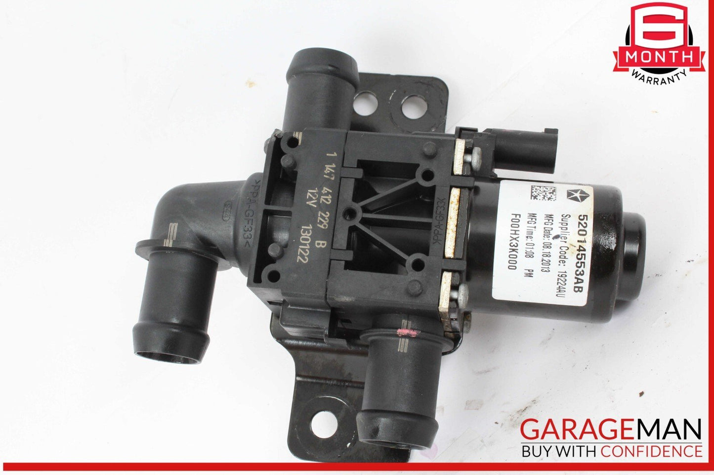 12-15 Fiat 500 Electric 3-Way Coolant Water Pump Valve 52014553AB OEM
