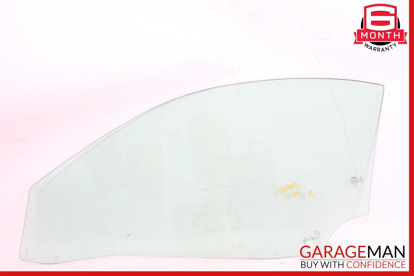 03-12 Mercedes R230 SL500 SL55 AMG Front Right Side Door Window Glass Clear