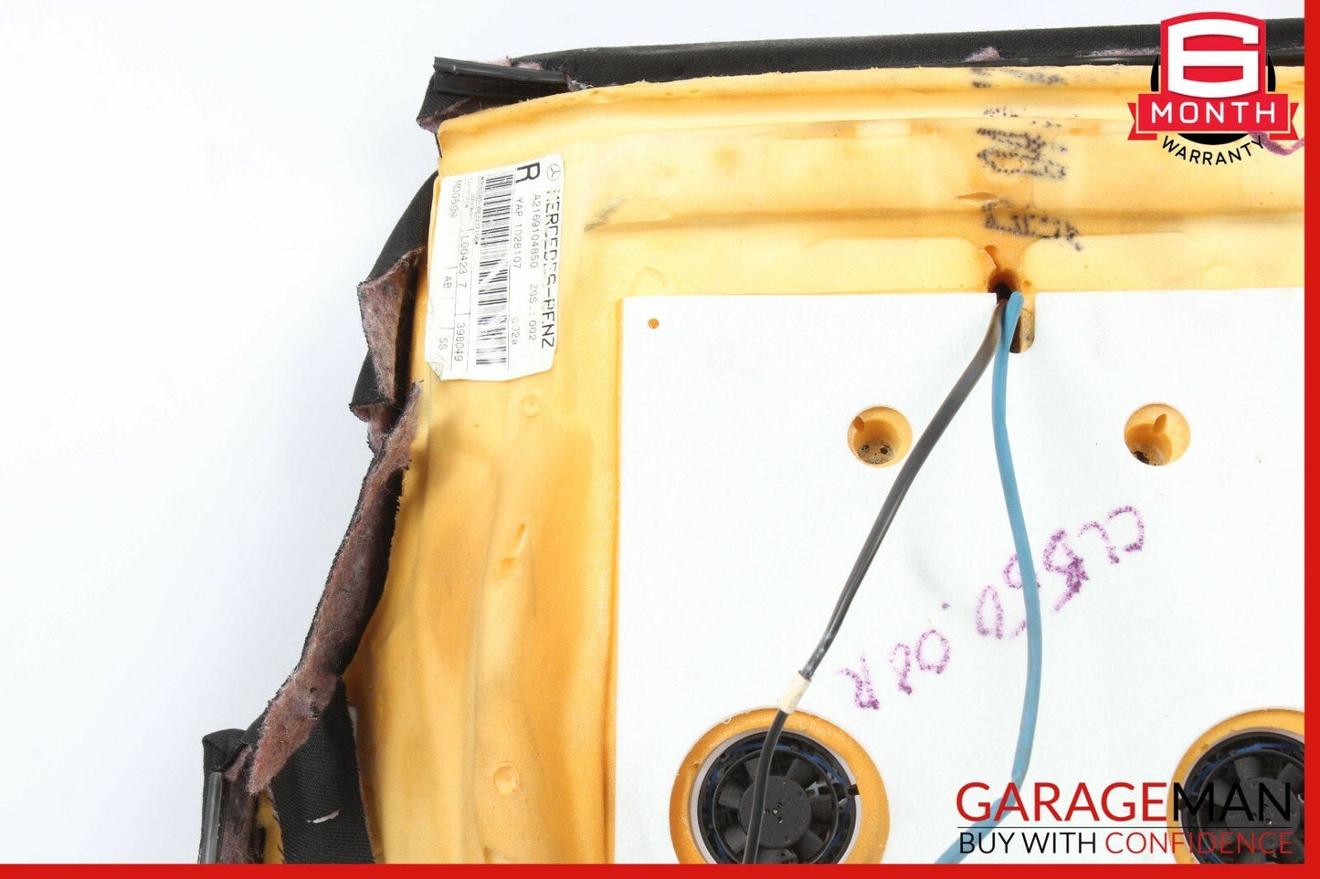 07-10 Mercedes W216 CL550 Front Right Side Lower Bottom Seat Cushion Black OEM
