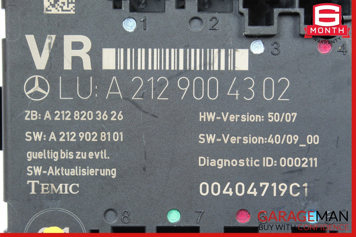 08-18 Mercedes CLS550 C300 E400 E350 Front Right Side Door Control Module Unit