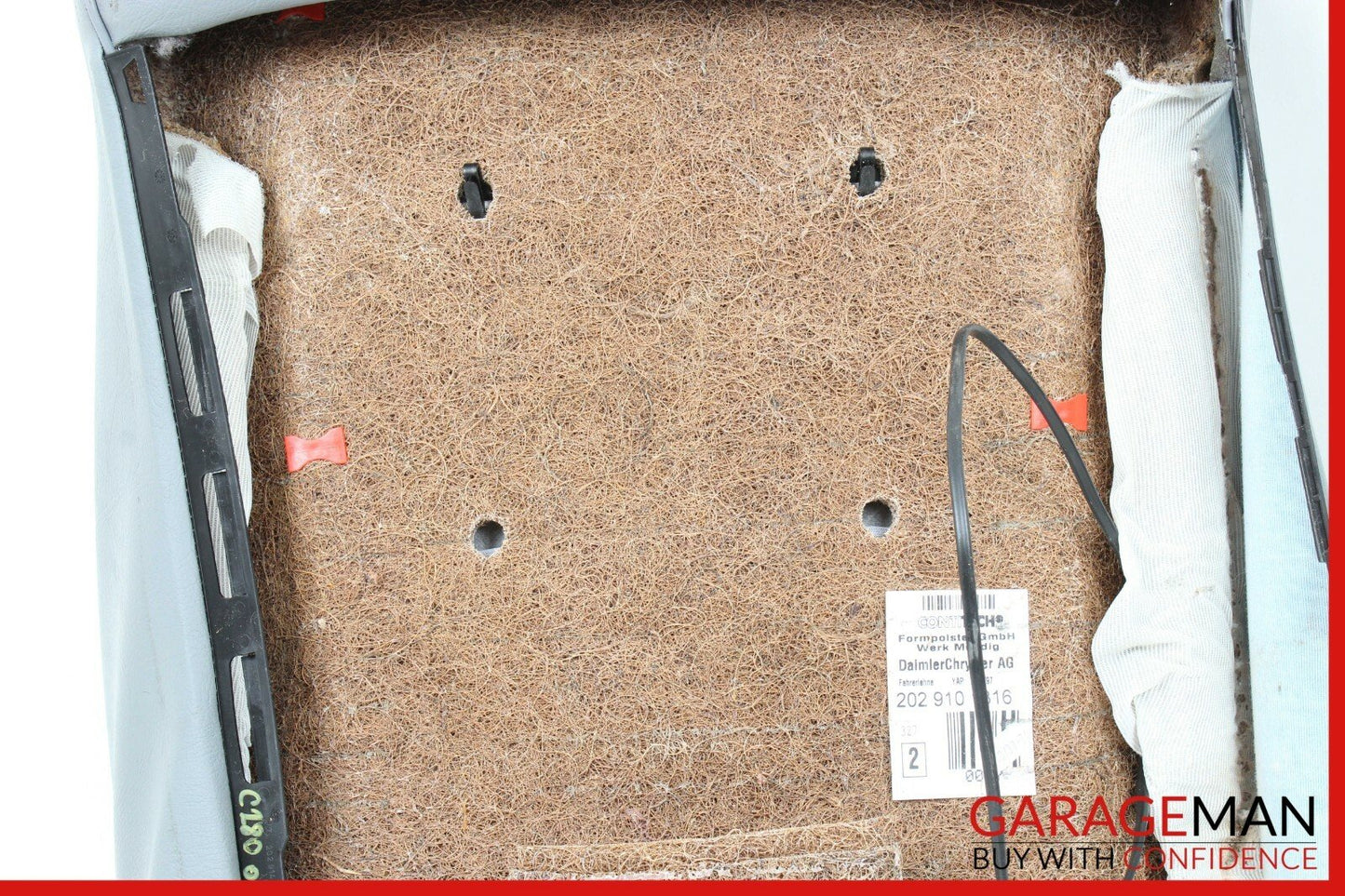 94-00 Mercedes W202 C280 Front Left Side Top Upper Seat Cushion Cover Gray OEM
