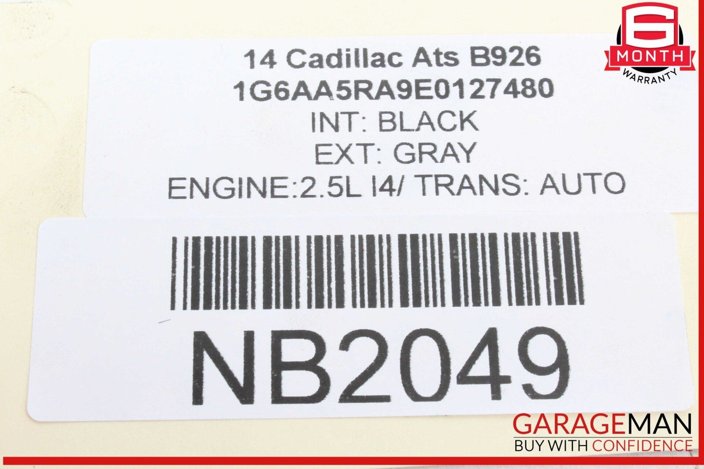 13-15 Cadillac ATS Throttle Body Valve Assembly 2.5L OEM