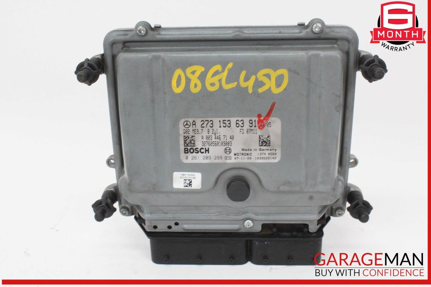 07-12 Mercedes-Benz GL450 ECU ECM Engine Control Module Unit 2731536391