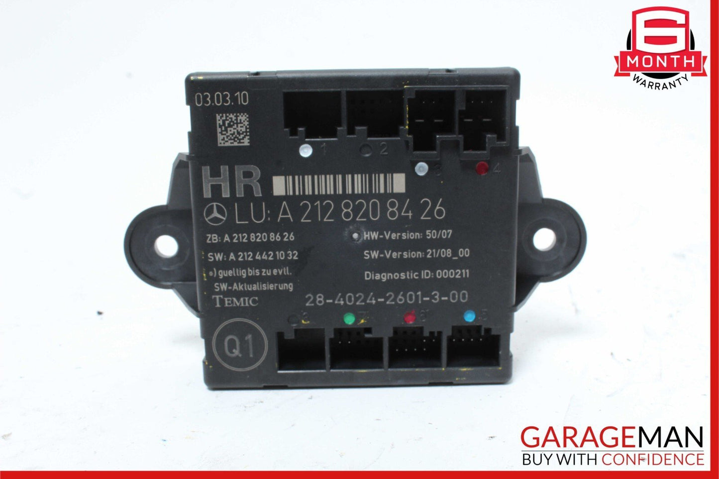 08-14 Mercedes W212 E350 4MATIC Rear Right Side Door Control Module OEM