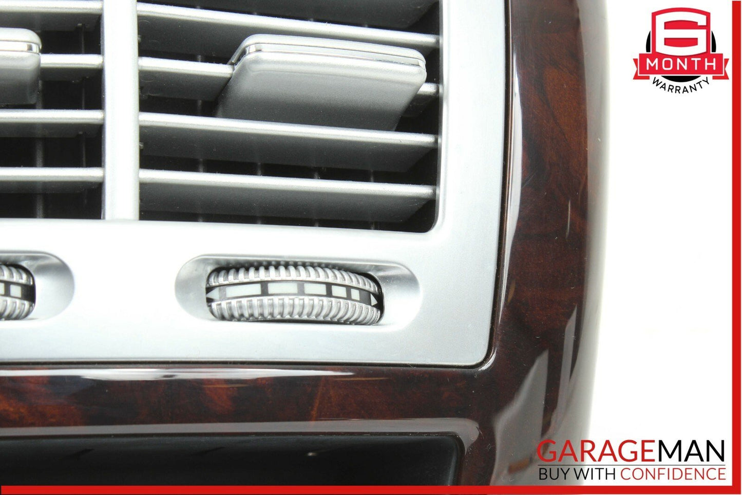 07-13 Mercedes W221 S550 Rear Center Console A/C AC Air Vent Panel Trim Wood OEM