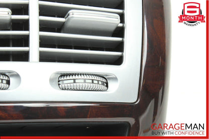 07-13 Mercedes W221 S550 Rear Center Console A/C AC Air Vent Panel Trim Wood OEM