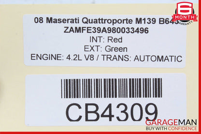 03-08 Maserati Quattroporte ABS Anti Lock Brake Pump Control Module Unit 236013