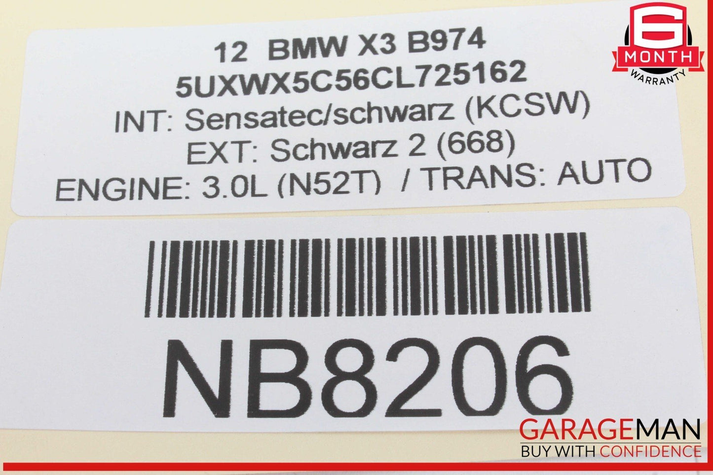 11-17 BMW X3 F25 Radiator Coolant Tank Overflow Reservoir Bottle 8616418 OEM