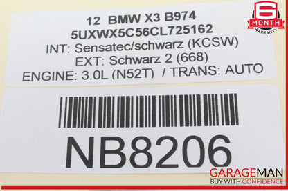 11-17 BMW X3 F25 Radiator Coolant Tank Overflow Reservoir Bottle 8616418 OEM