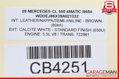 07-14 Mercedes W216 CL550 S350 Electric Power Supply Fuse Box Module Unit OEM