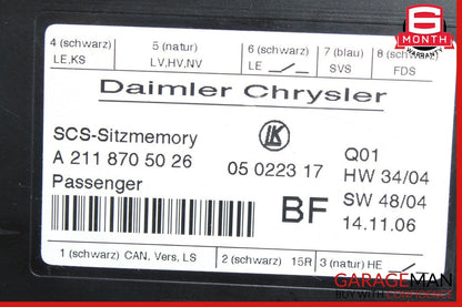 03-11 Mercedes CLS500 GL450 E320 E350 Front Right Side Seat Control Module Unit