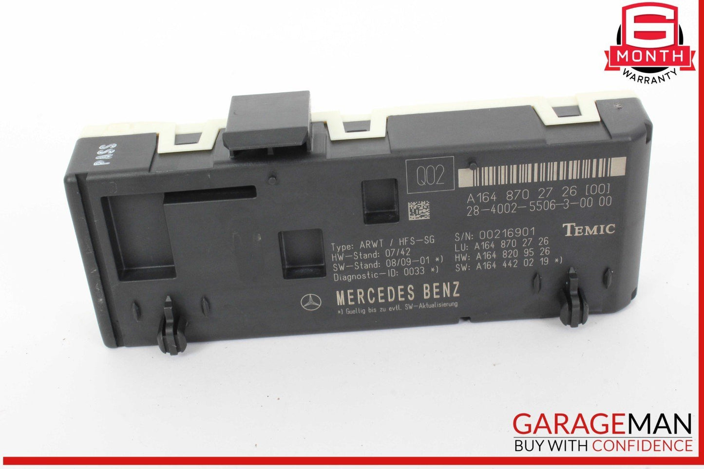09-13 Mercedes X164 GL450 R350 Trunk Lid Liftgate Tail Gate Control Module OEM
