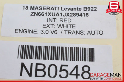 17-20 Maserati Levante M161 Rear Left Side Window Regulator Motor OEM
