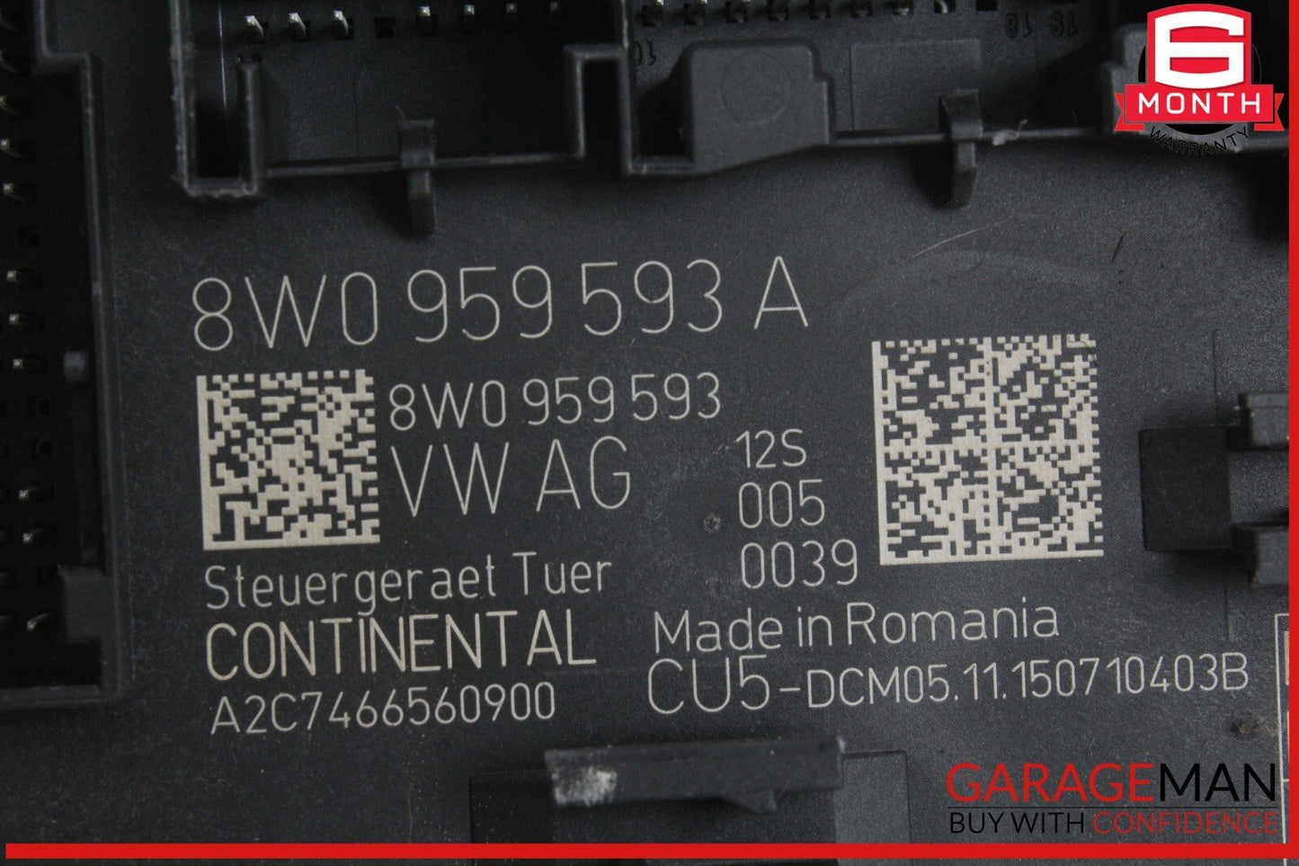 17-24 Audi A4 Front Left Driver Side Door Control Module Unit 8W0959593A OEM