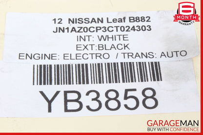 11-12 Nissan Leaf Inverter Electric HIgh Voltage Cable Harness OEM