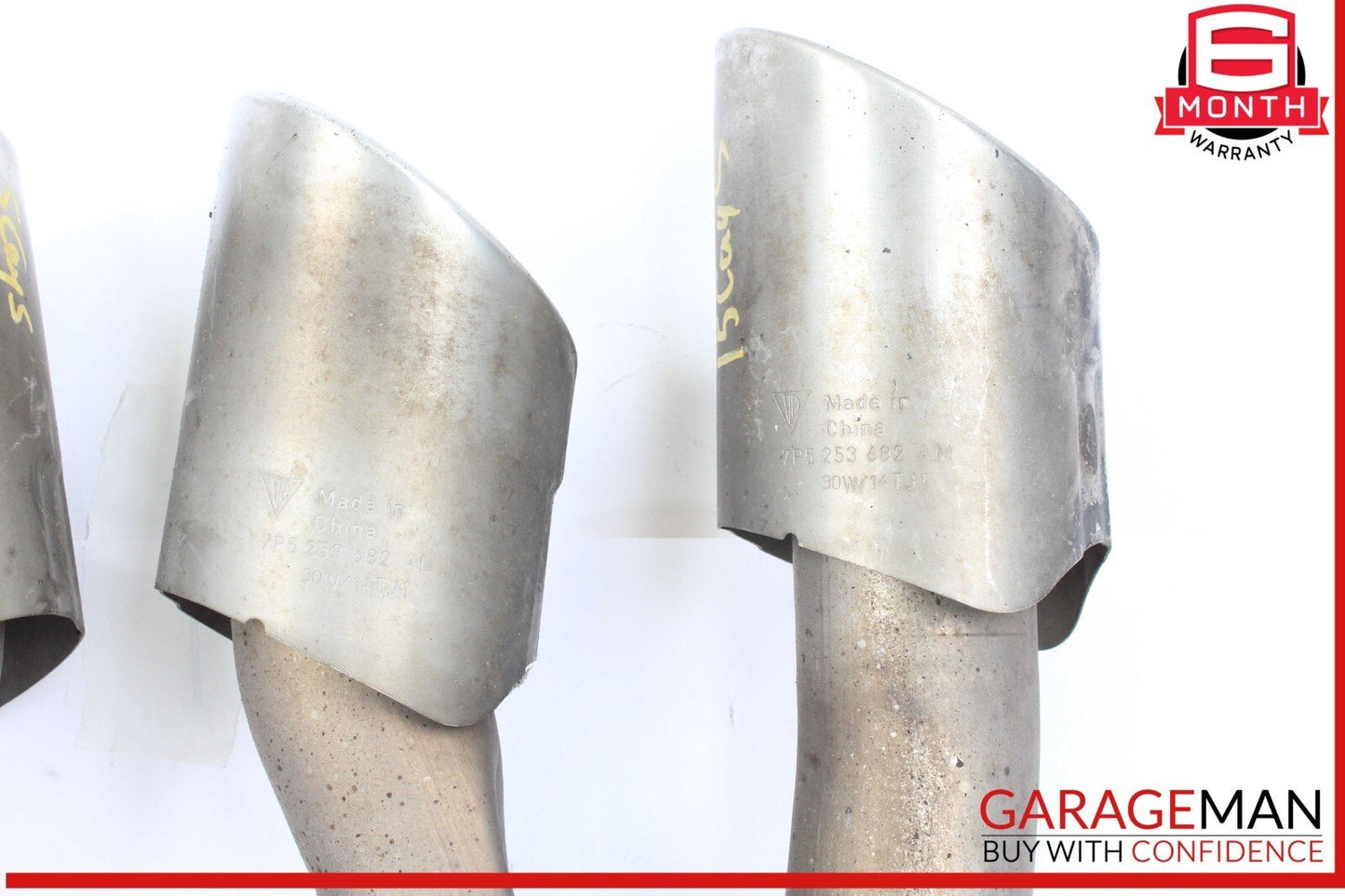 15-18 Porsche Cayenne 958 Exhaust Tail Pipe Set of 4 OEM