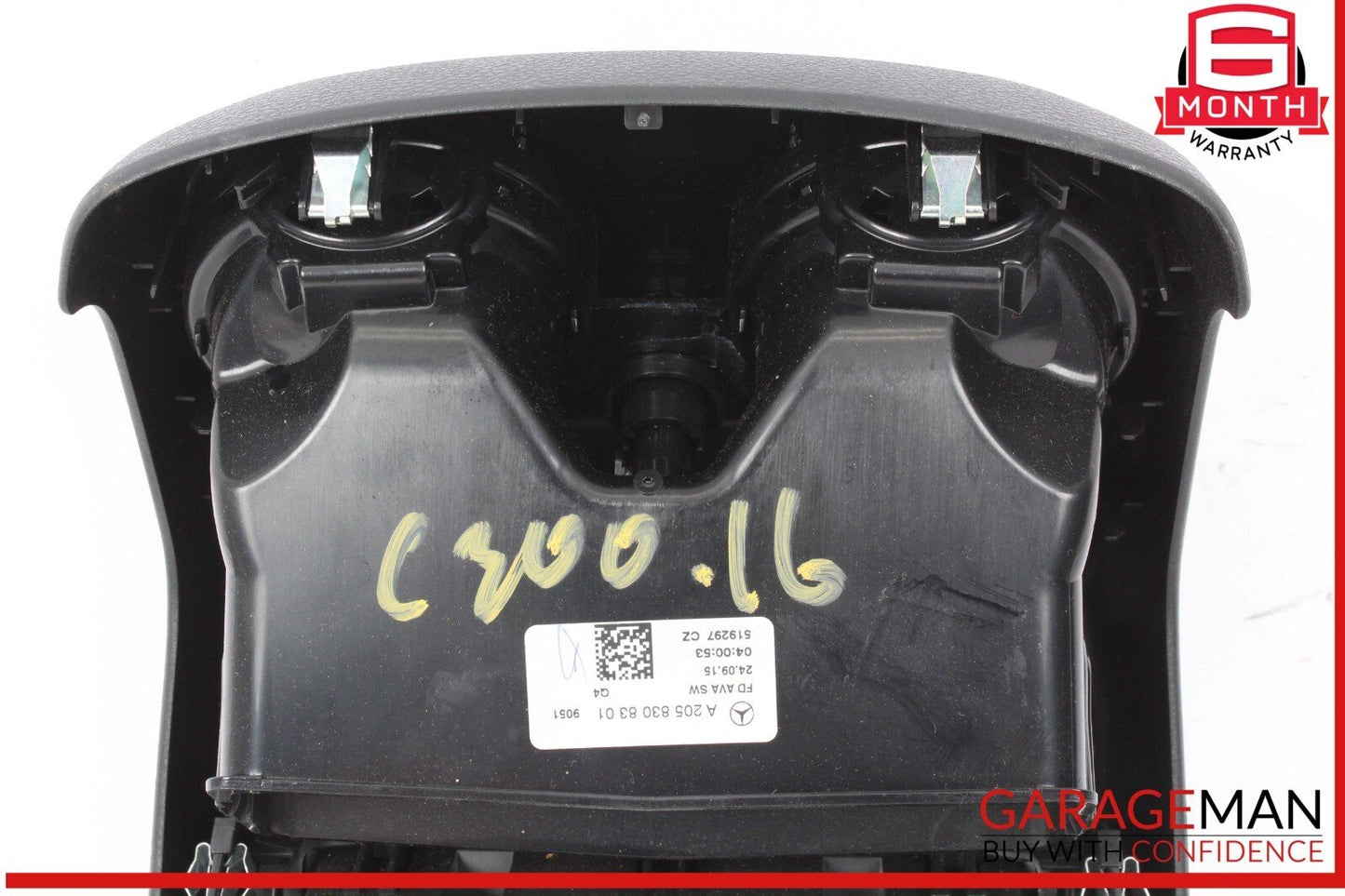 15-20 Mercedes W205 C300 C350e Rear Center Console A/C Air Vent Assy Black OEM