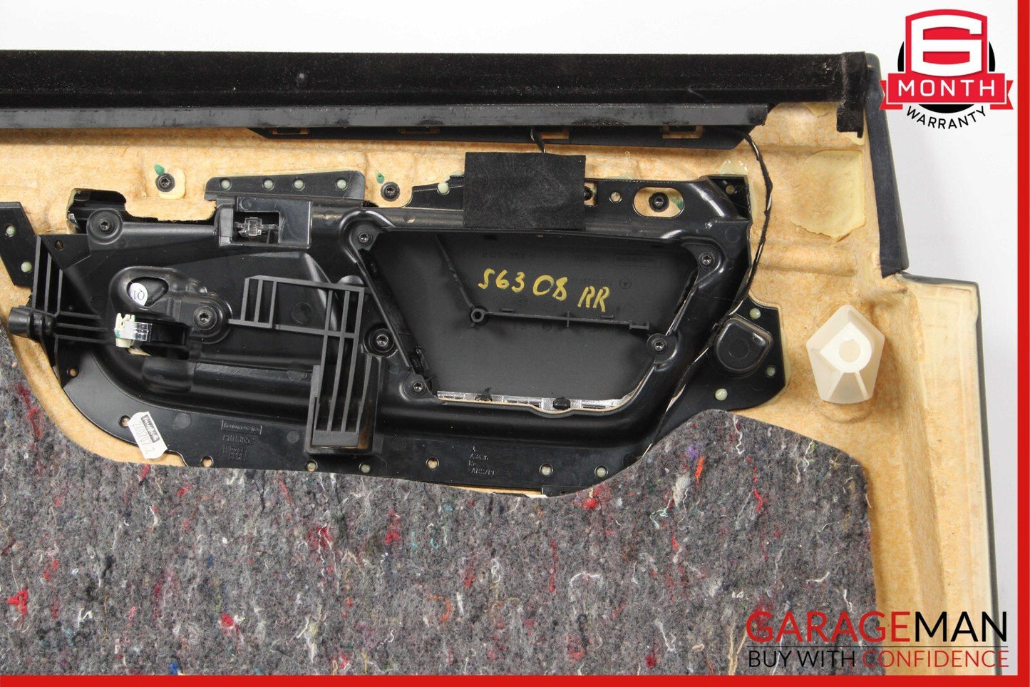 07-09 Mercedes W221 S550 S63 AMG Rear Right Side Interior Door Panel Black OEM