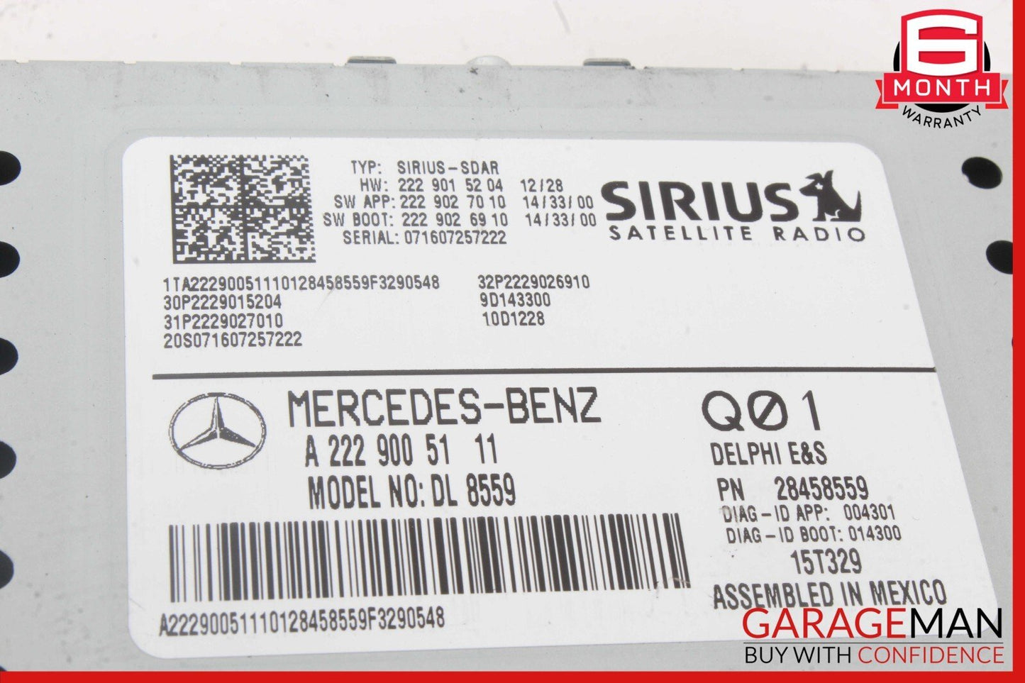 15-20 Mercedes W205 C300 Trunk Satellite Radio Receiver Control Module Unit OEM