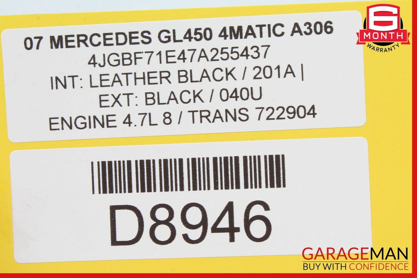 06-12 Mercedes X164 GL450 R350 ML450 Front Left / Right Bumper Impact Sensor OEM