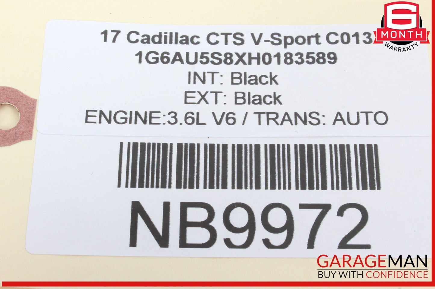 14-19 Cadillac CTS V-Sport Emergency Parking Switch Dimmer Light w/ Trim Bezel