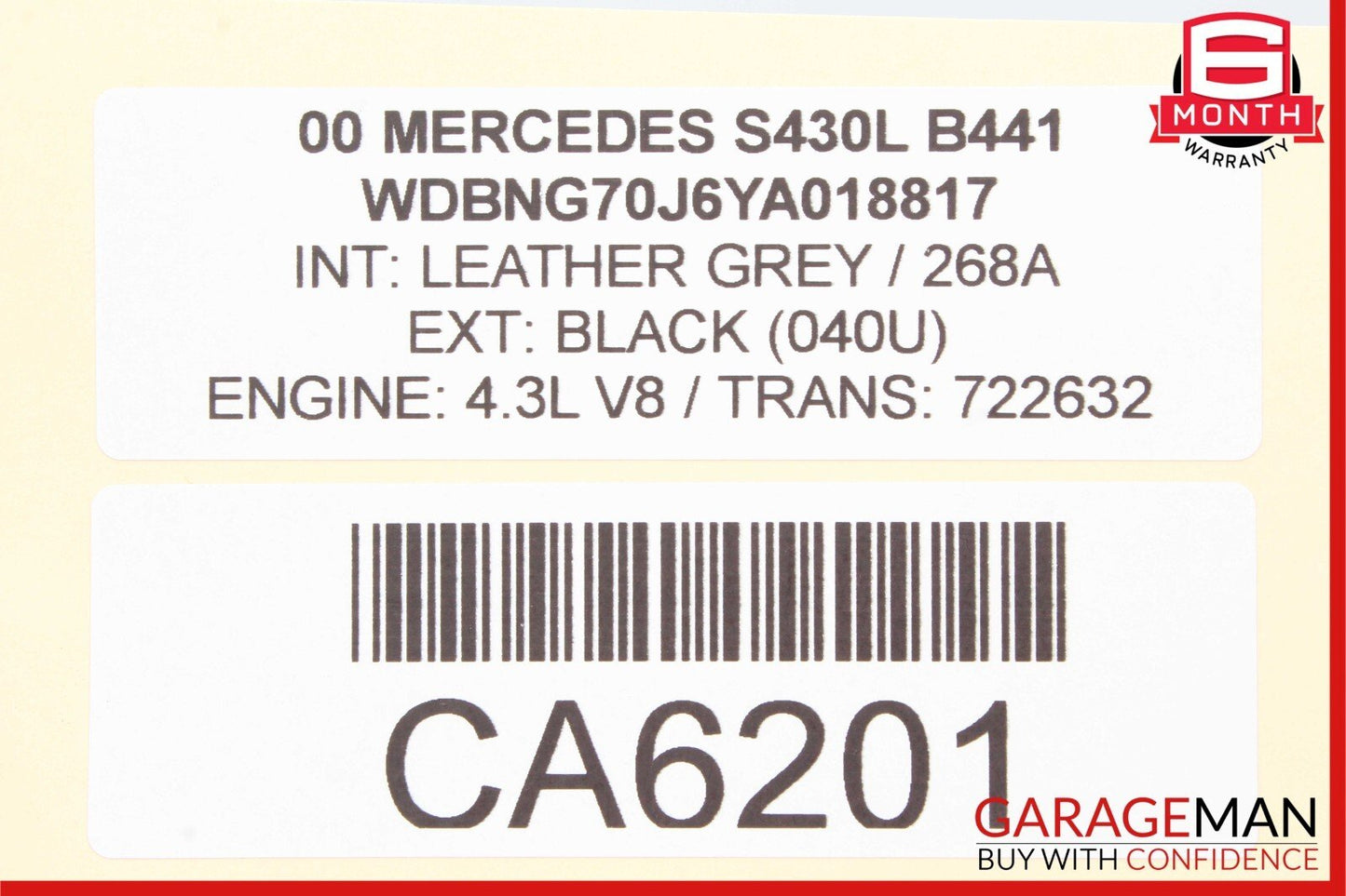 Mercedes S430 E320 CL500 Voice Command Control Module Unit 2108208026