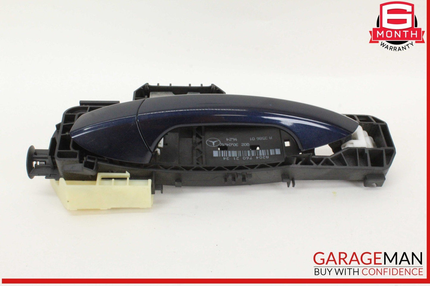 10-13 Mercedes W212 E350 Rear Left Driver Side Exterior Door Handle Blue OEM